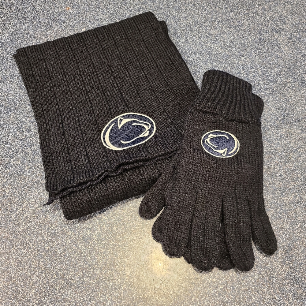 NEW Penn State Women's Scarf and Gloves Set
